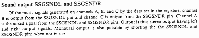 ch.B:SSGSNDL, ch.C:SSGSNDR, ch.A:SSGSNDL + SSGSNDR